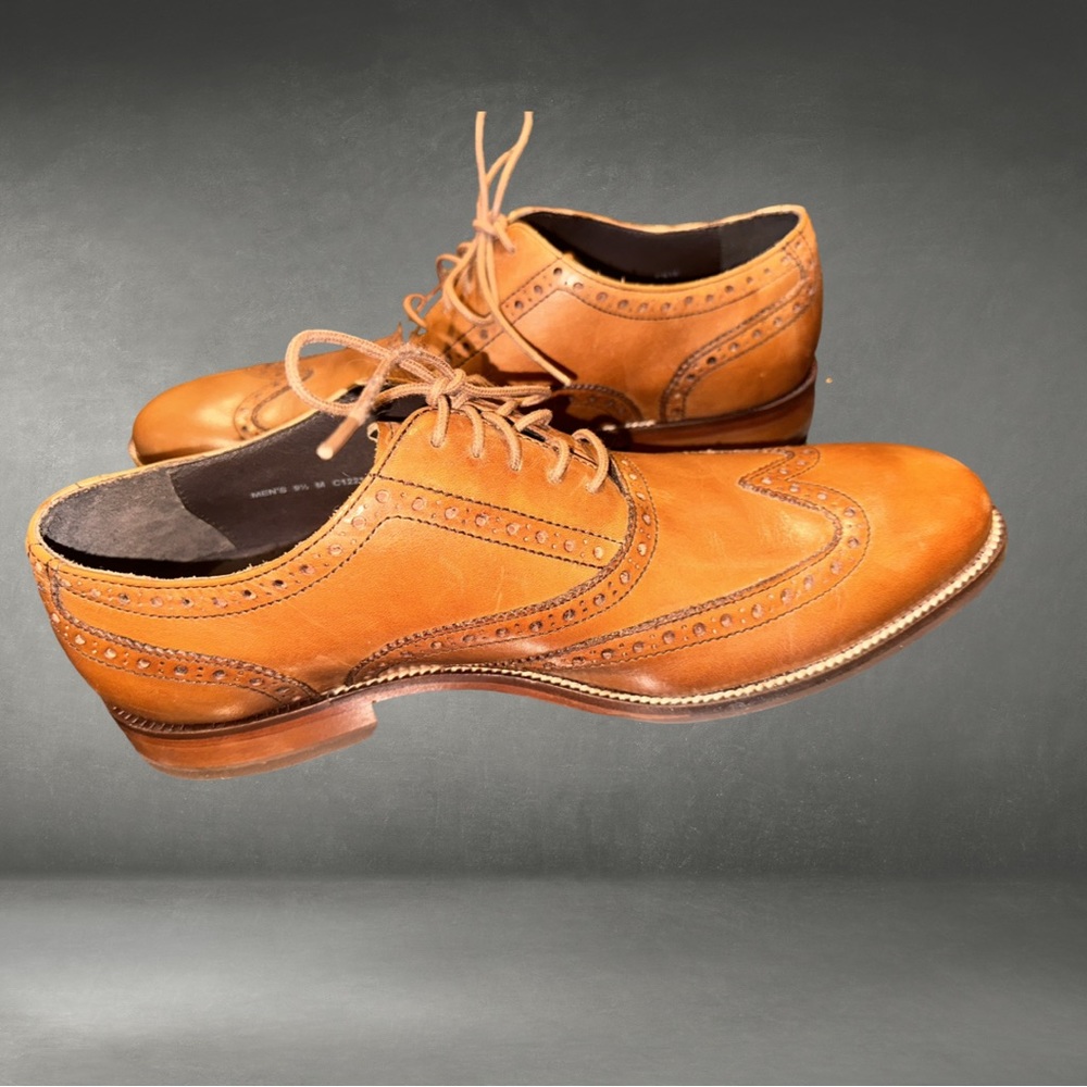 Men’s Cole Haan Saddle Leather Tan Shoes 9 1/2 med